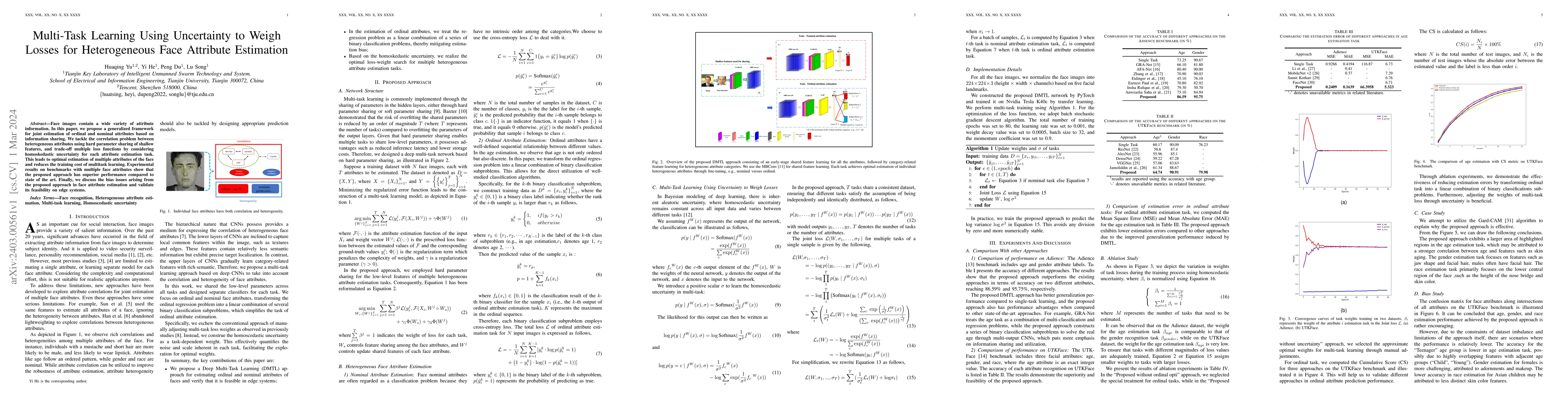 Thumbnail for Multi-Task Learning Using Uncertainty to Weigh Losses for Heterogeneous
  Face Attribute Estimation
