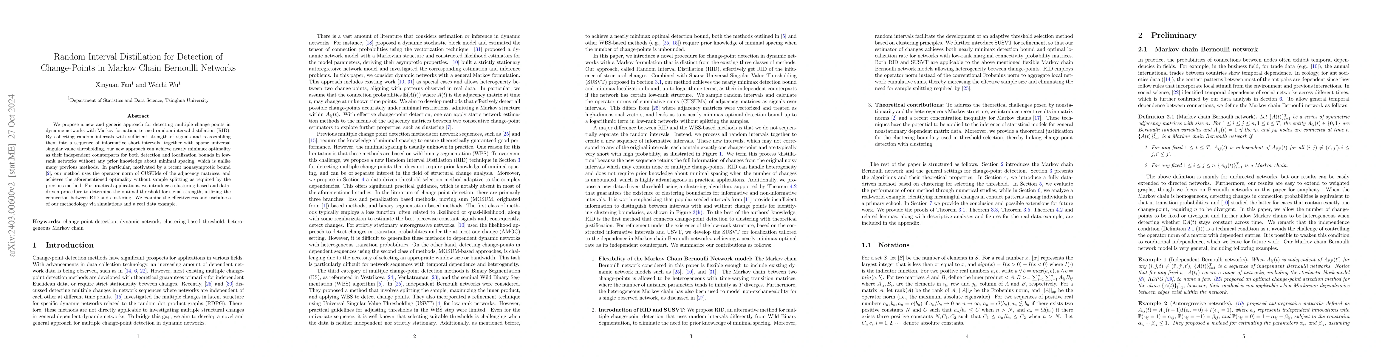 Thumbnail for Random Interval Distillation for Detecting Multiple Changes in General
  Dependent Data