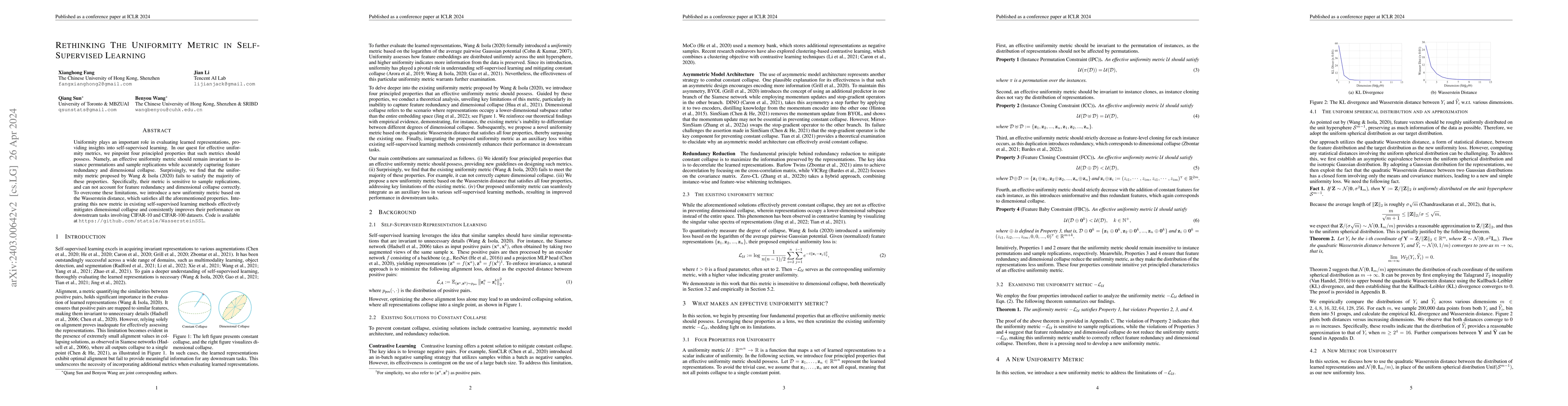 Thumbnail for Rethinking The Uniformity Metric in Self-Supervised Learning
