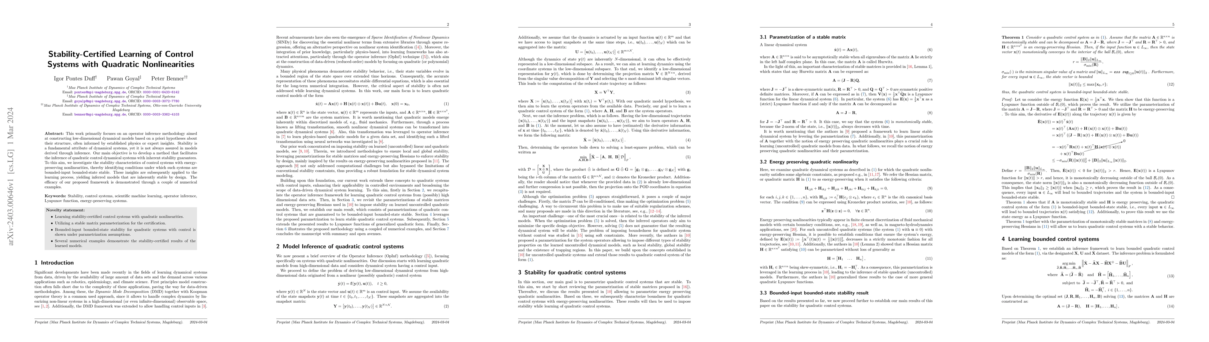 Thumbnail for Stability-Certified Learning of Control Systems with Quadratic
  Nonlinearities