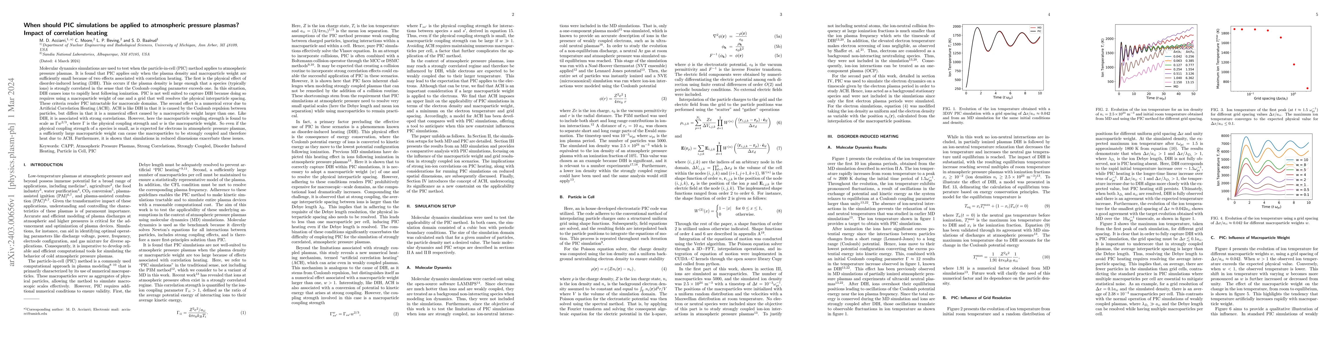 Thumbnail for When should PIC simulations be applied to atmospheric pressure plasmas?
  Impact of correlation heating