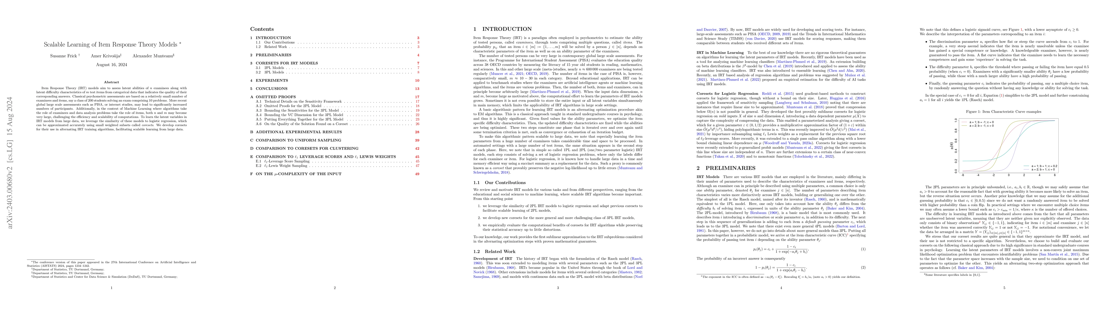 Thumbnail for Scalable Learning of Item Response Theory Models