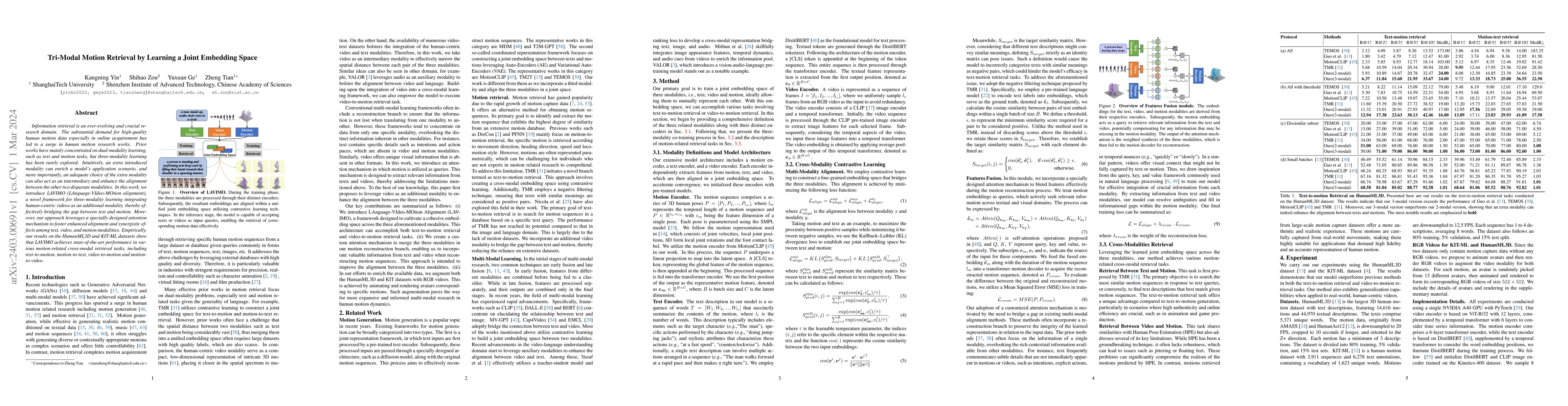 Thumbnail for Tri-Modal Motion Retrieval by Learning a Joint Embedding Space