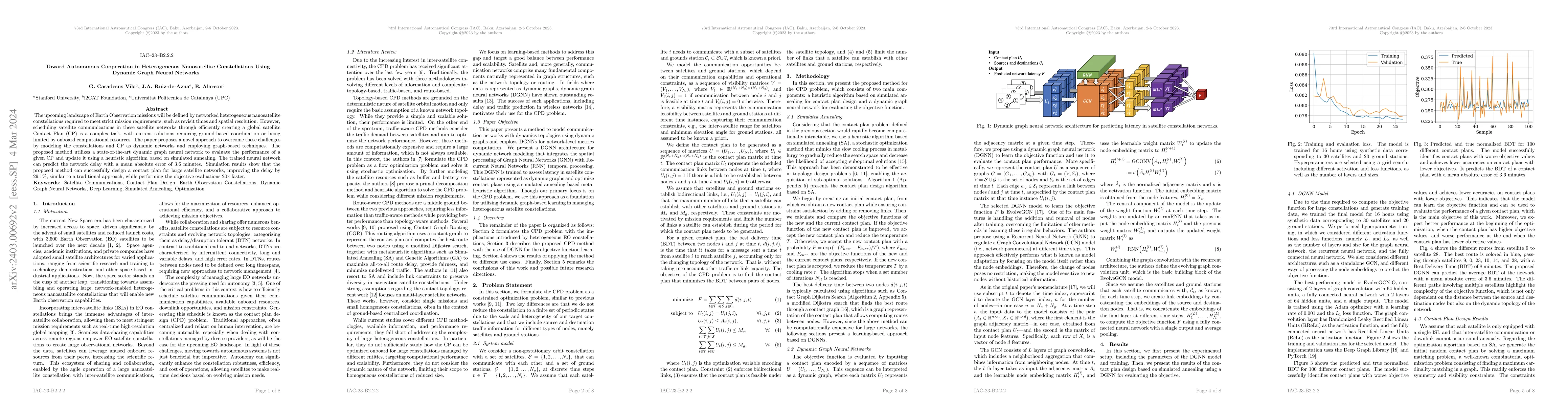 Thumbnail for Toward Autonomous Cooperation in Heterogeneous Nanosatellite
  Constellations Using Dynamic Graph Neural Networks