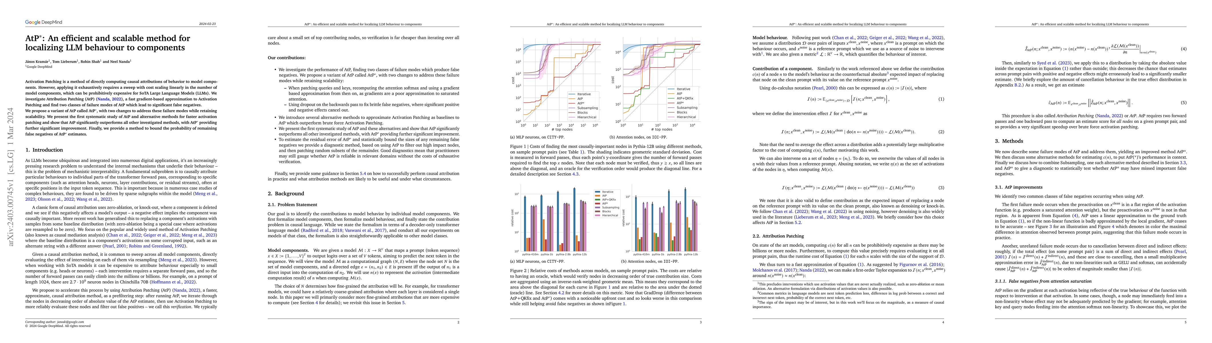 Thumbnail for AtP*: An efficient and scalable method for localizing LLM behaviour to
  components
