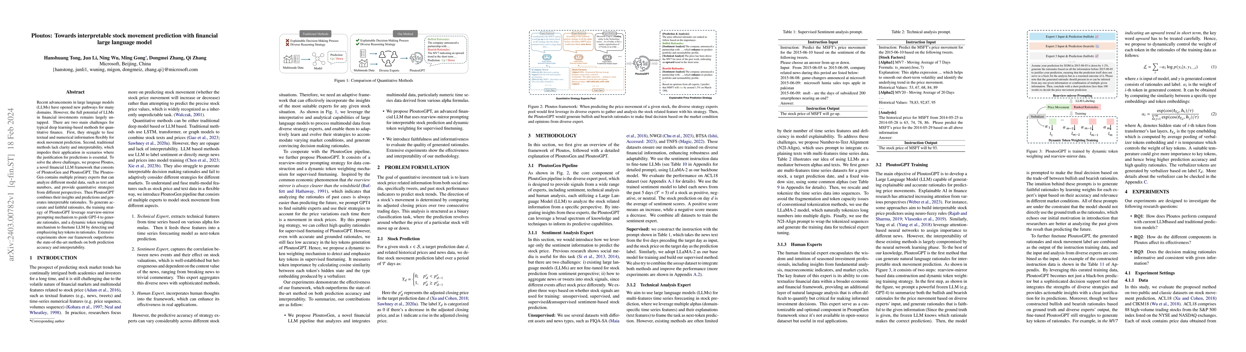 Thumbnail for Ploutos: Towards interpretable stock movement prediction with financial
  large language model