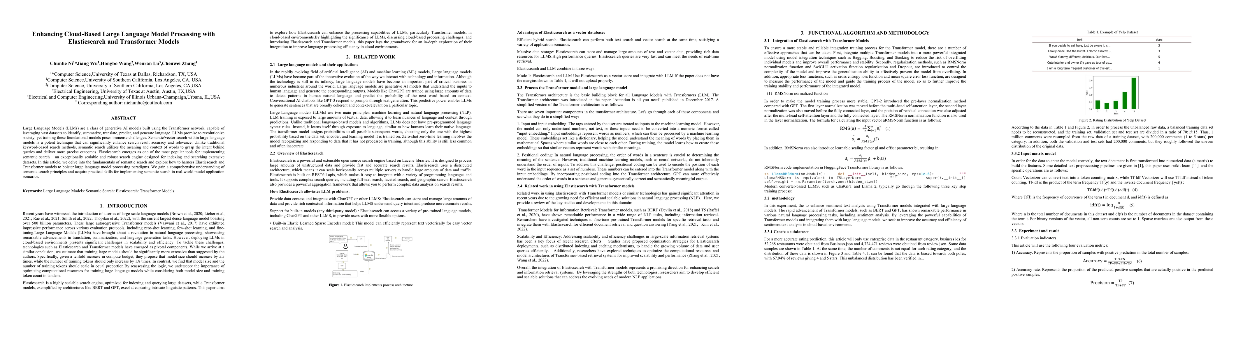 Thumbnail for Enhancing Cloud-Based Large Language Model Processing with Elasticsearch
  and Transformer Models