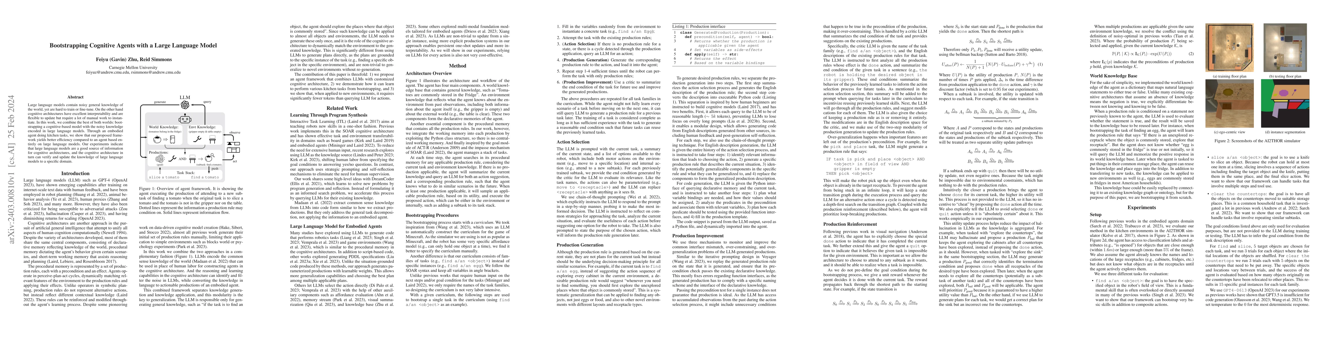 Thumbnail for Bootstrapping Cognitive Agents with a Large Language Model
