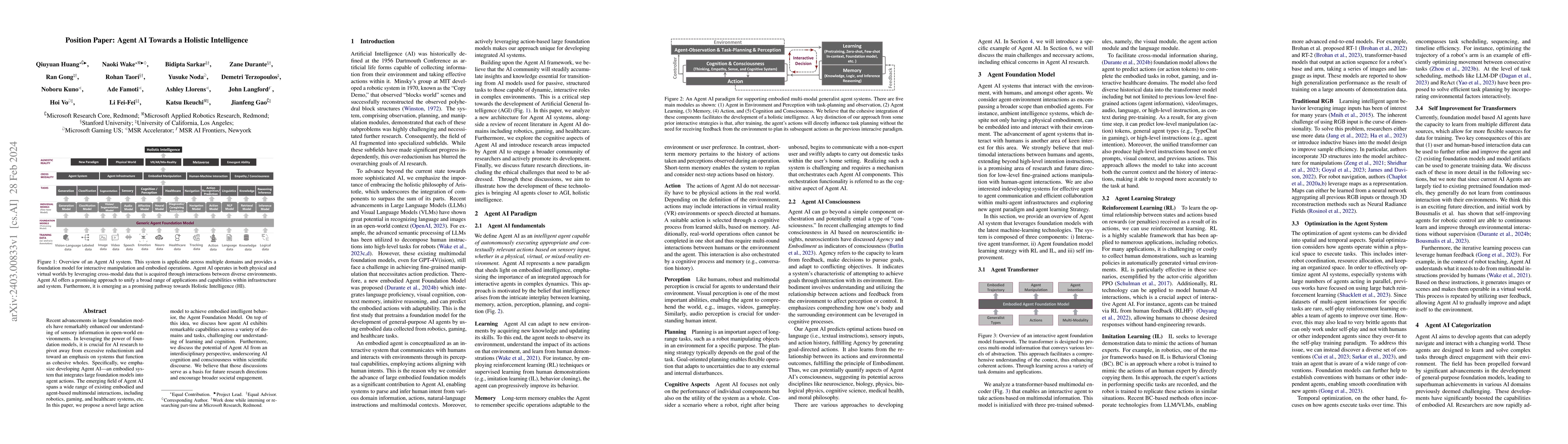 Thumbnail for Position Paper: Agent AI Towards a Holistic Intelligence