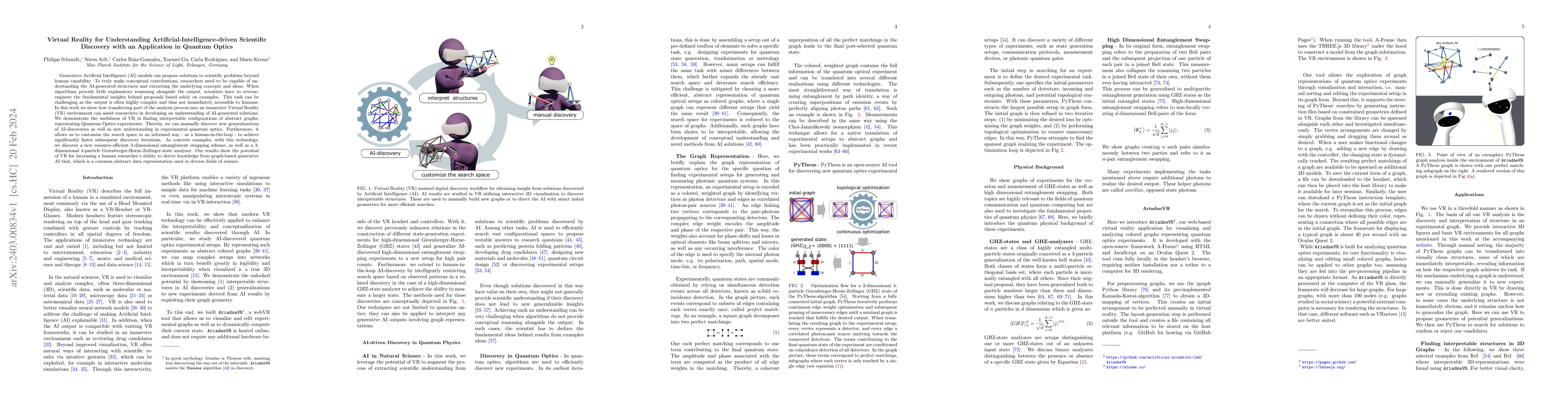 Thumbnail for Virtual Reality for Understanding Artificial-Intelligence-driven
  Scientific Discovery with an Application in Quantum Optics