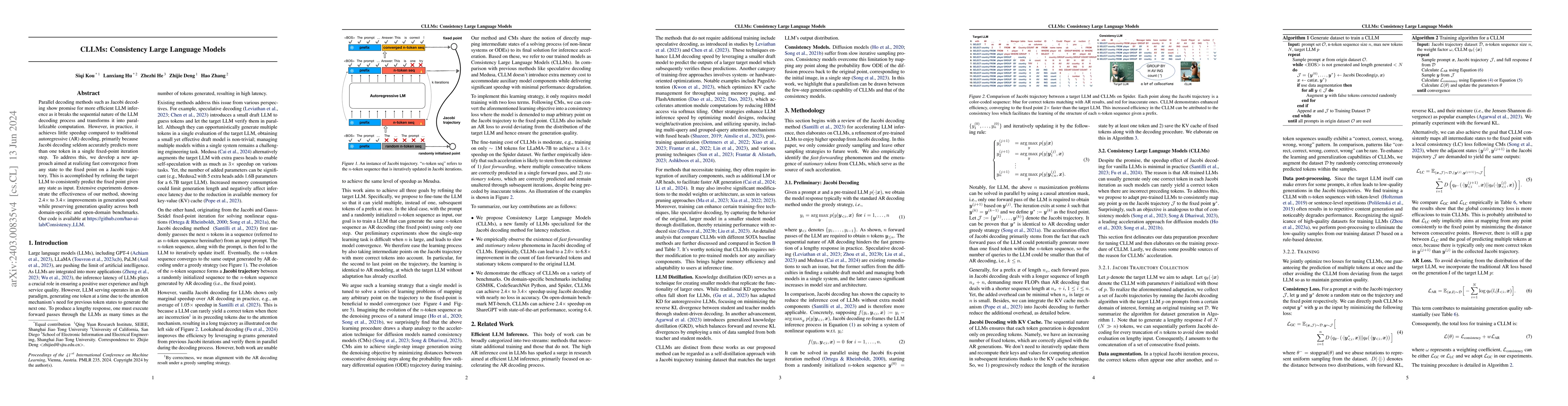 Thumbnail for CLLMs: Consistency Large Language Models