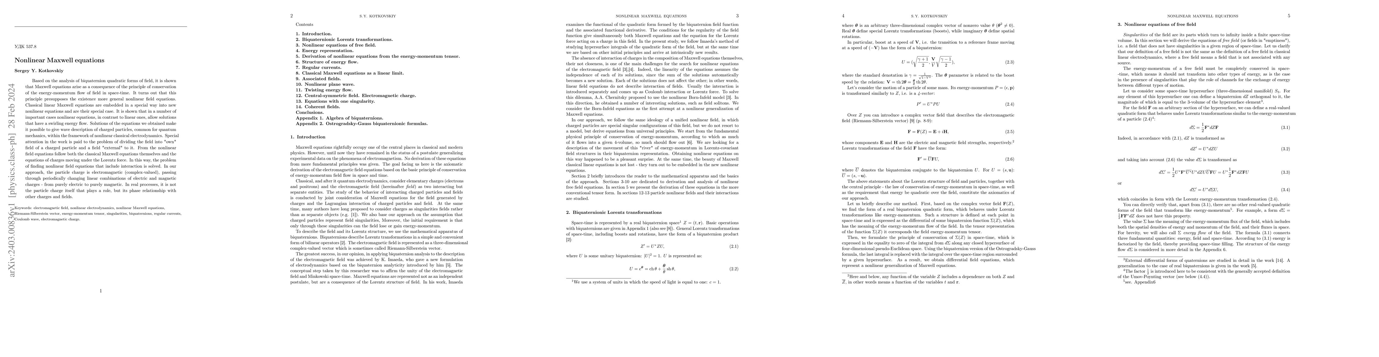 Thumbnail for Nonlinear Maxwell equations