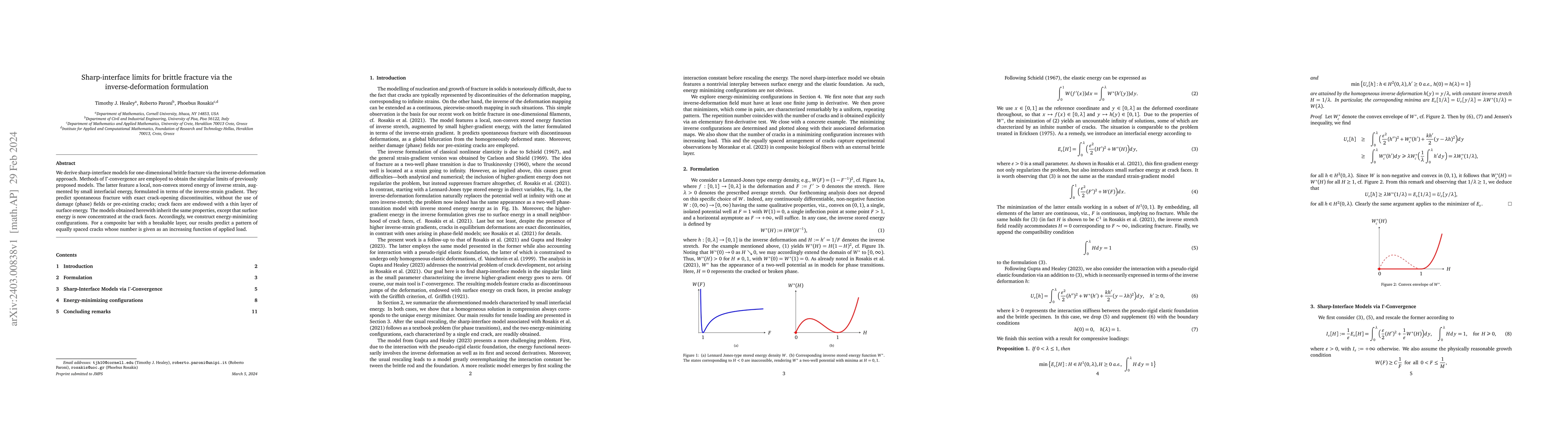 Thumbnail for Sharp-interface limits for brittle fracture via the inverse-deformation
  formulation