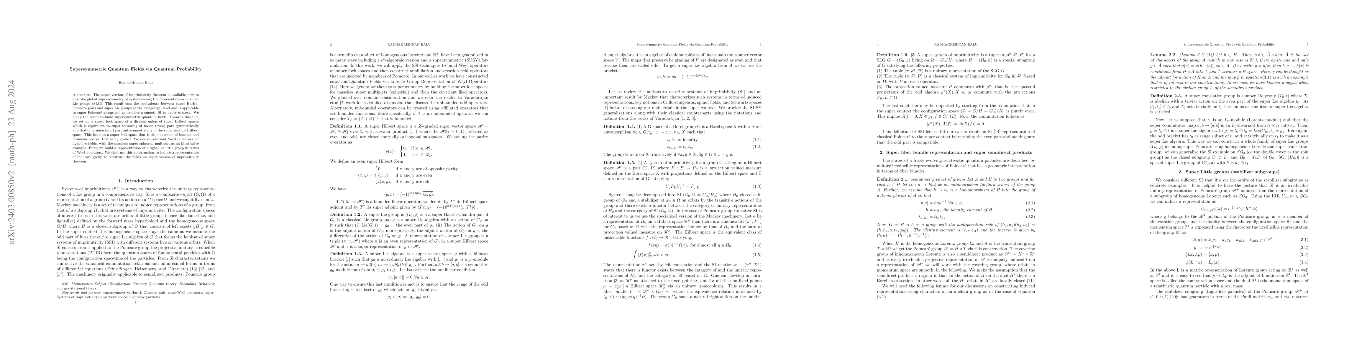 Thumbnail for Supersymmetric Quantum Fields via Quantum Probability