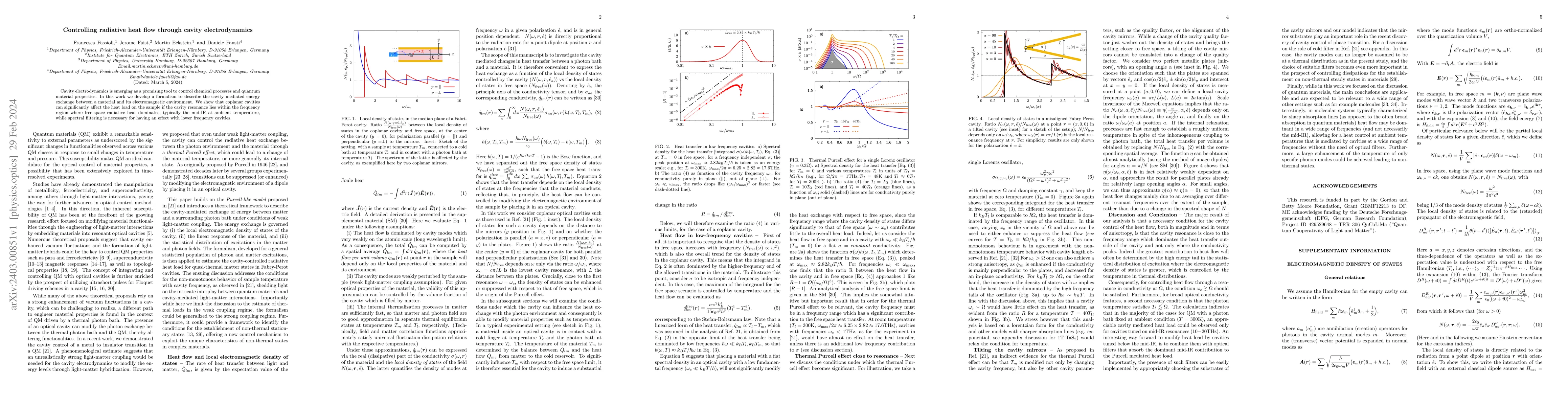 Thumbnail for Controlling radiative heat flow through cavity electrodynamics