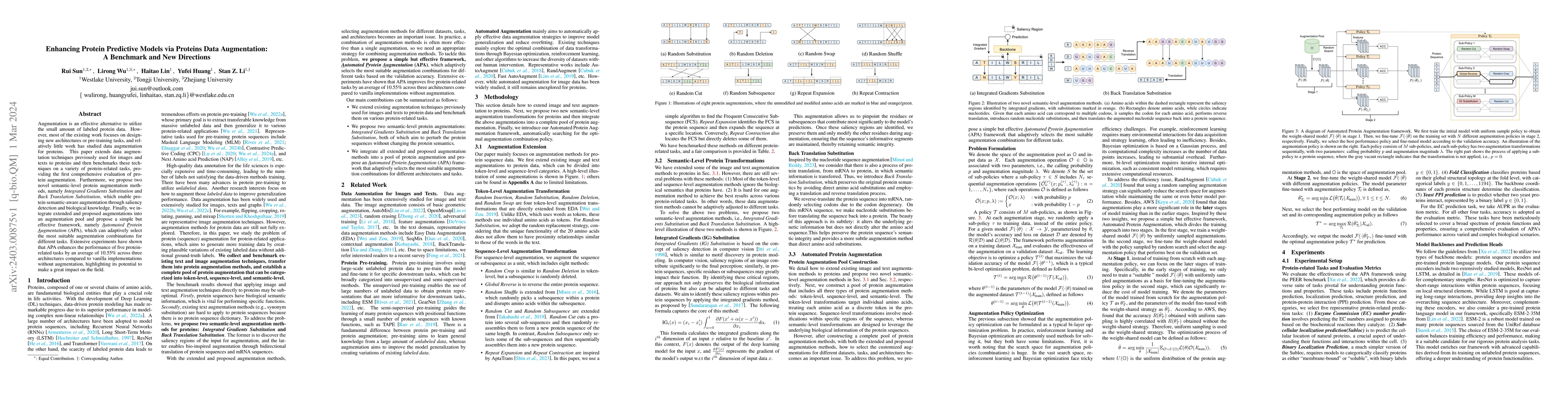 Thumbnail for Enhancing Protein Predictive Models via Proteins Data Augmentation: A
  Benchmark and New Directions