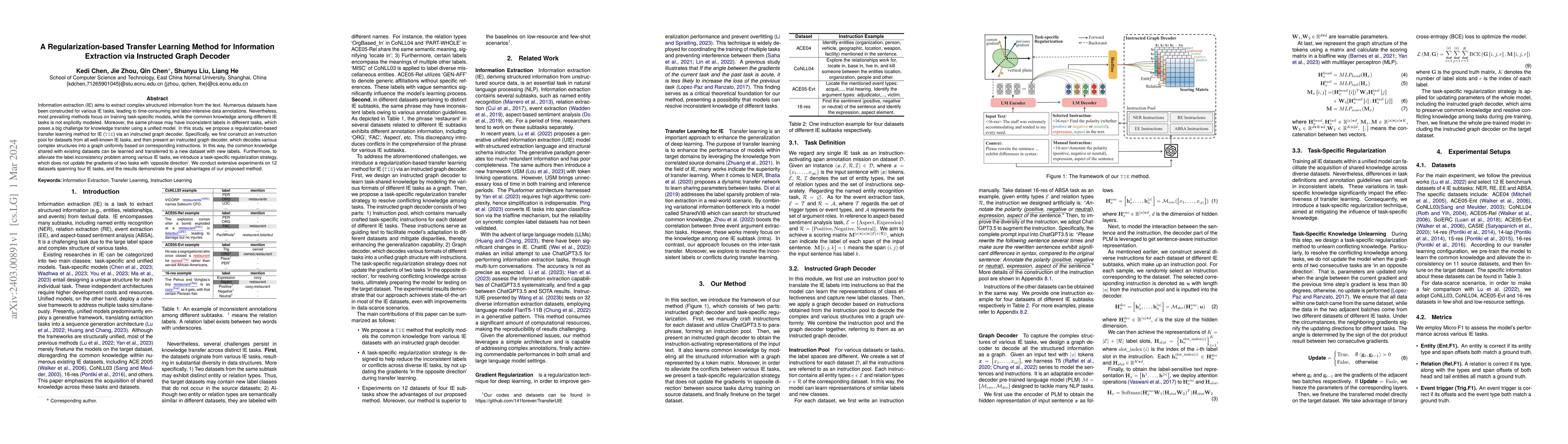 Thumbnail for A Regularization-based Transfer Learning Method for Information
  Extraction via Instructed Graph Decoder