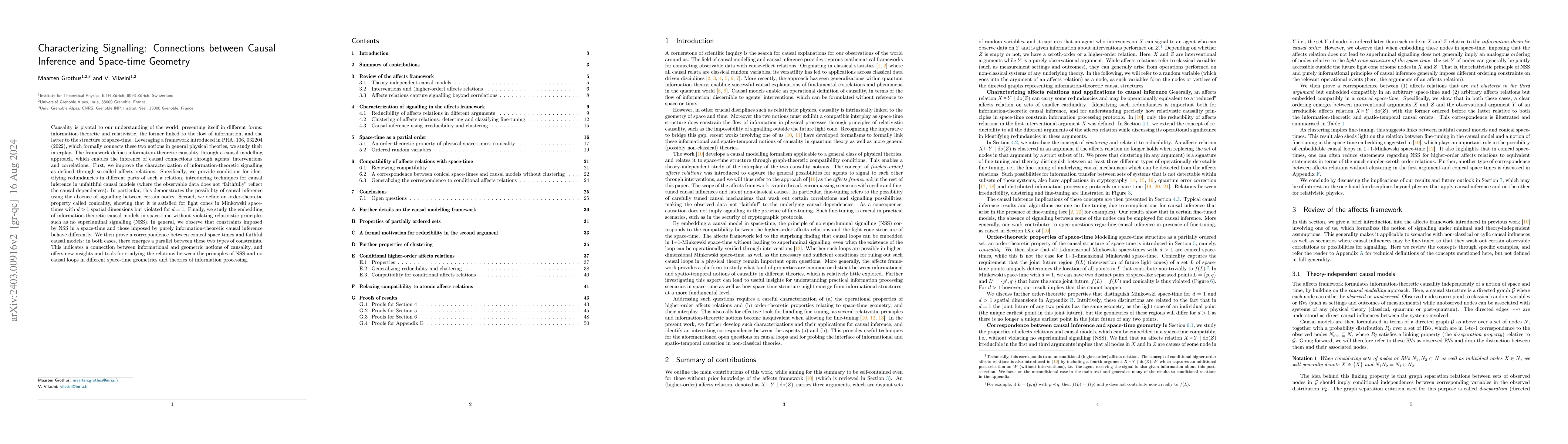 Thumbnail for Characterizing Signalling: Connections between Causal Inference and
  Space-time Geometry
