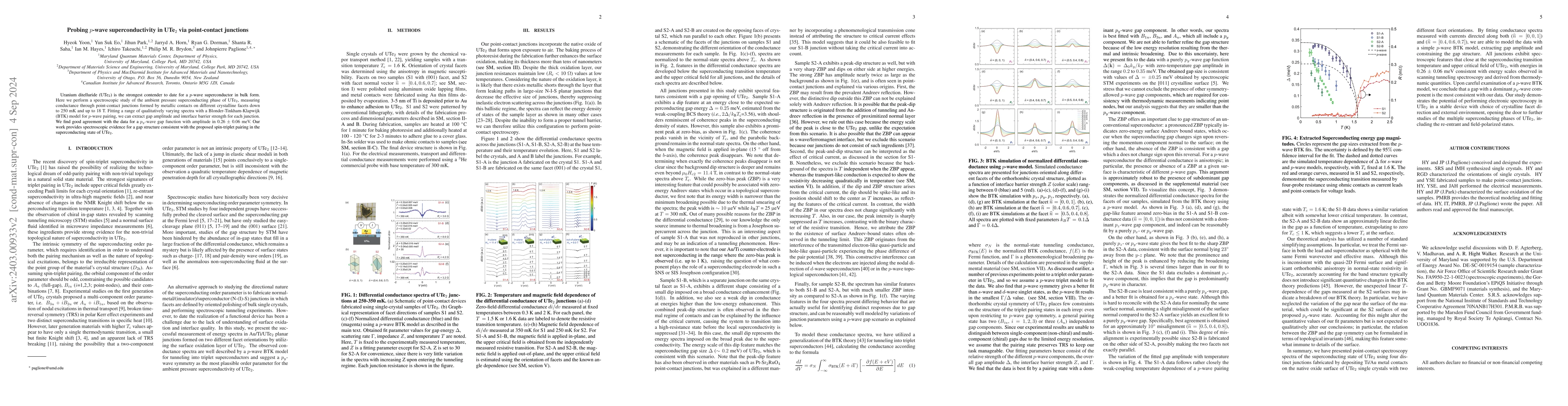 Thumbnail for Probing $p$-wave superconductivity in UTe$_2$ via point-contact
  junctions