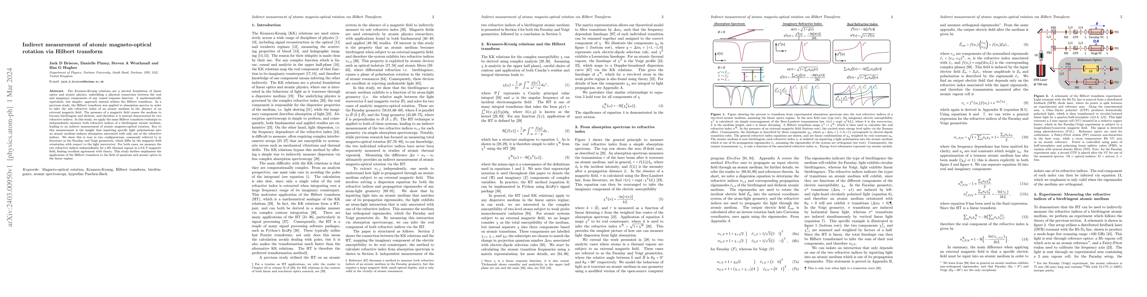 Thumbnail for Indirect measurement of atomic magneto-optical rotation via Hilbert
  transform
