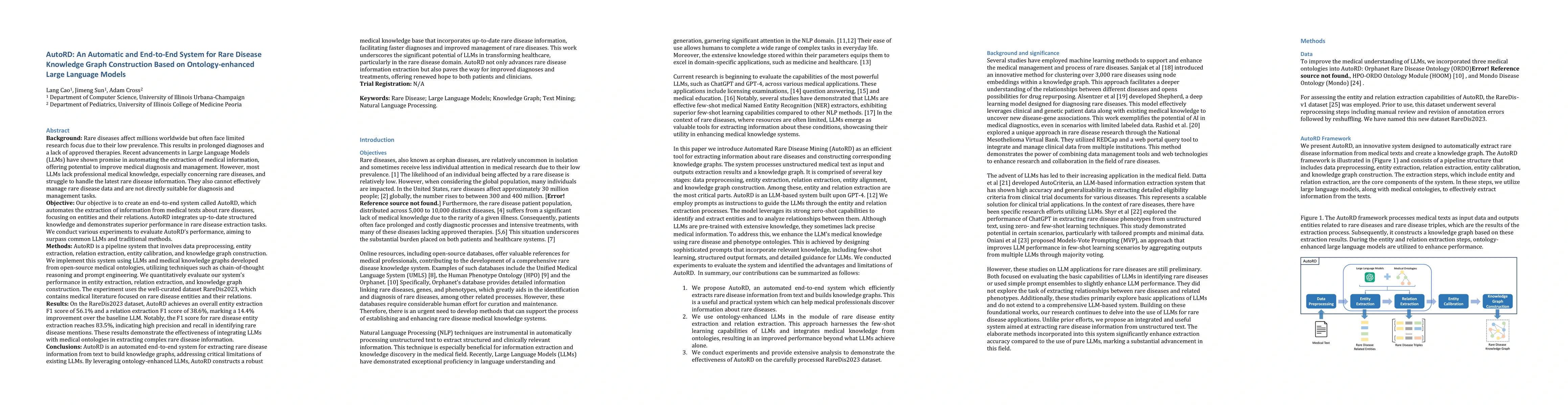 Thumbnail for AutoRD: An Automatic and End-to-End System for Rare Disease Knowledge
  Graph Construction Based on Ontologies-enhanced Large Language Models
