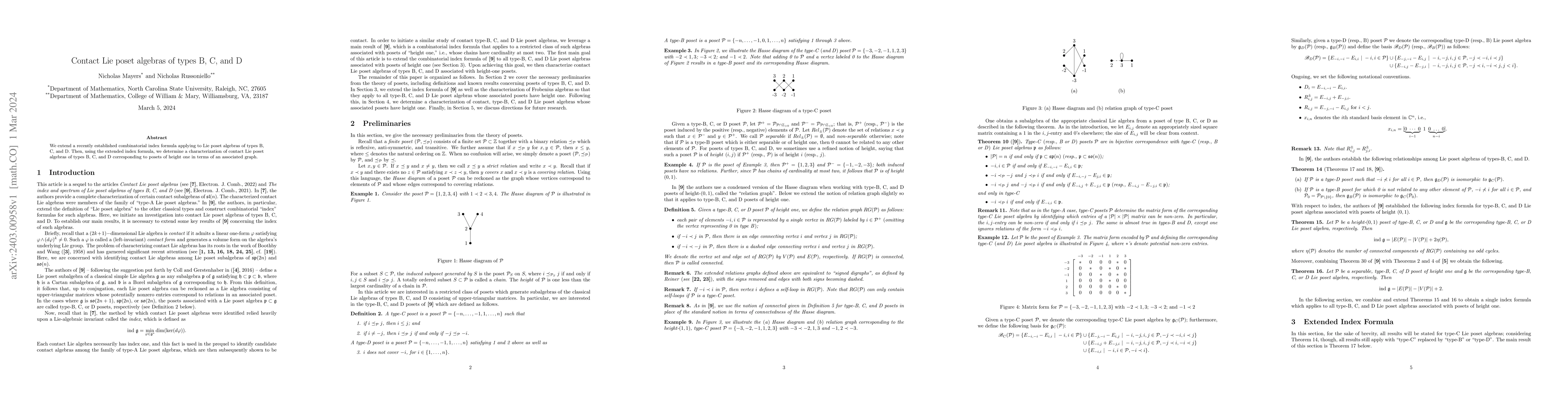 Thumbnail for Contact Lie poset algebras of types B, C, and D