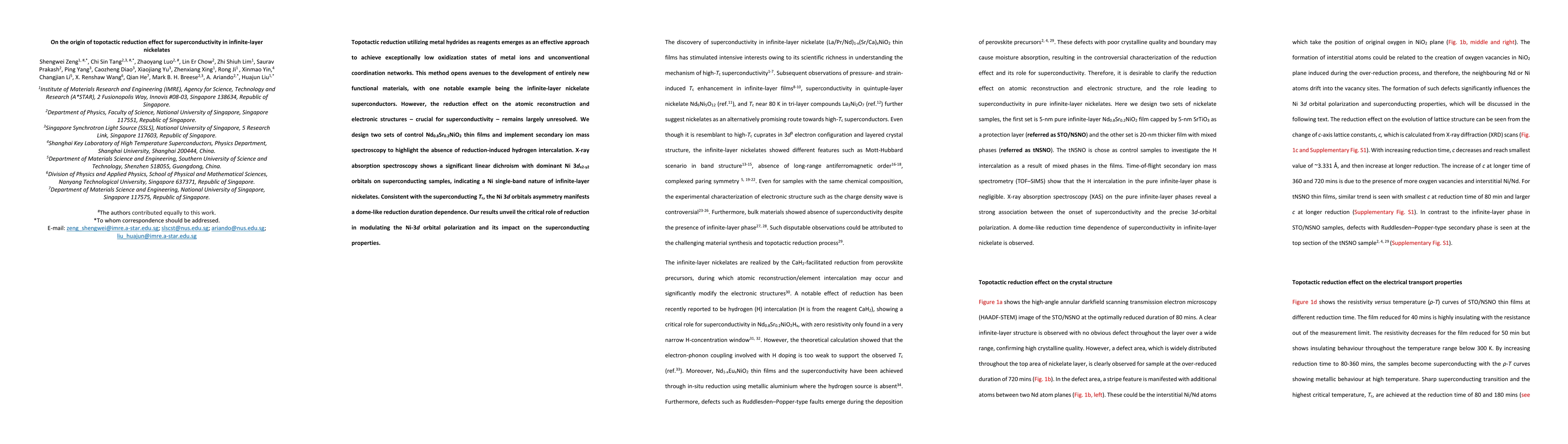 Thumbnail for On the origin of topotactic reduction effect for superconductivity in
  infinite-layer nickelates