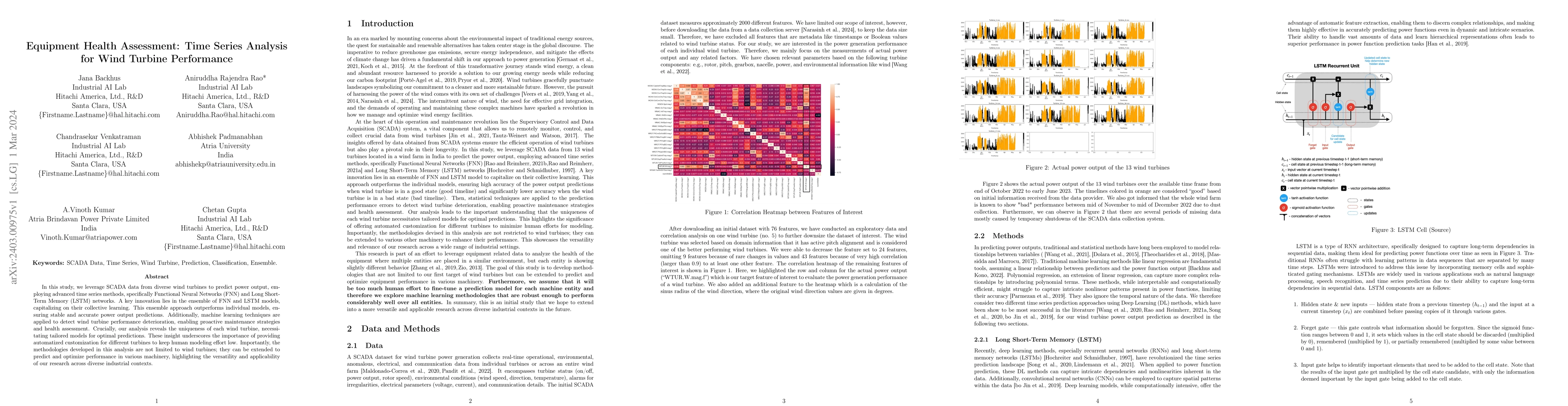 Thumbnail for Equipment Health Assessment: Time Series Analysis for Wind Turbine
  Performance