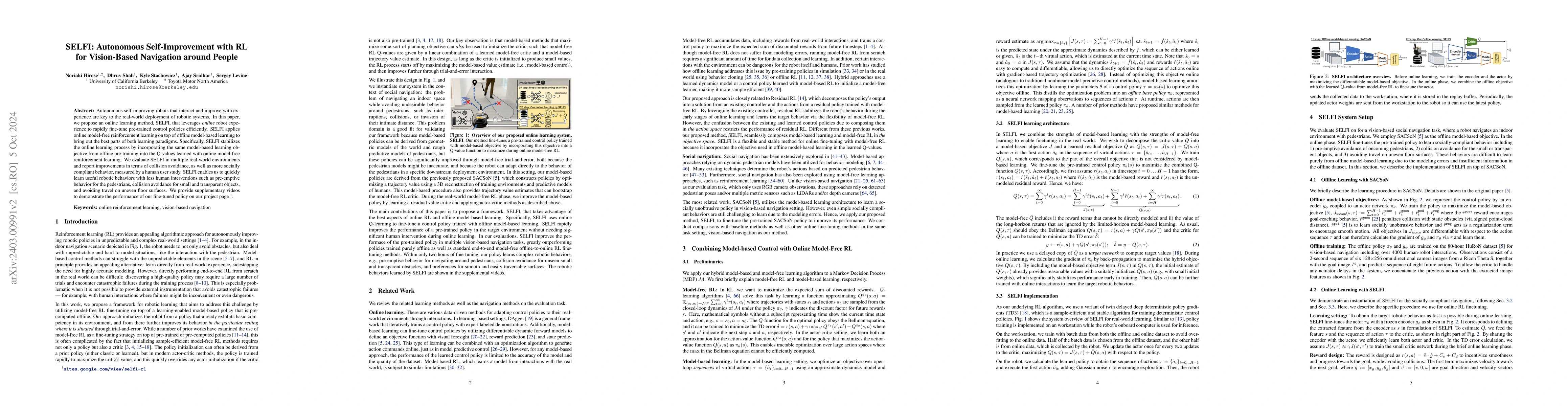 Thumbnail for SELFI: Autonomous Self-Improvement with Reinforcement Learning for
  Social Navigation