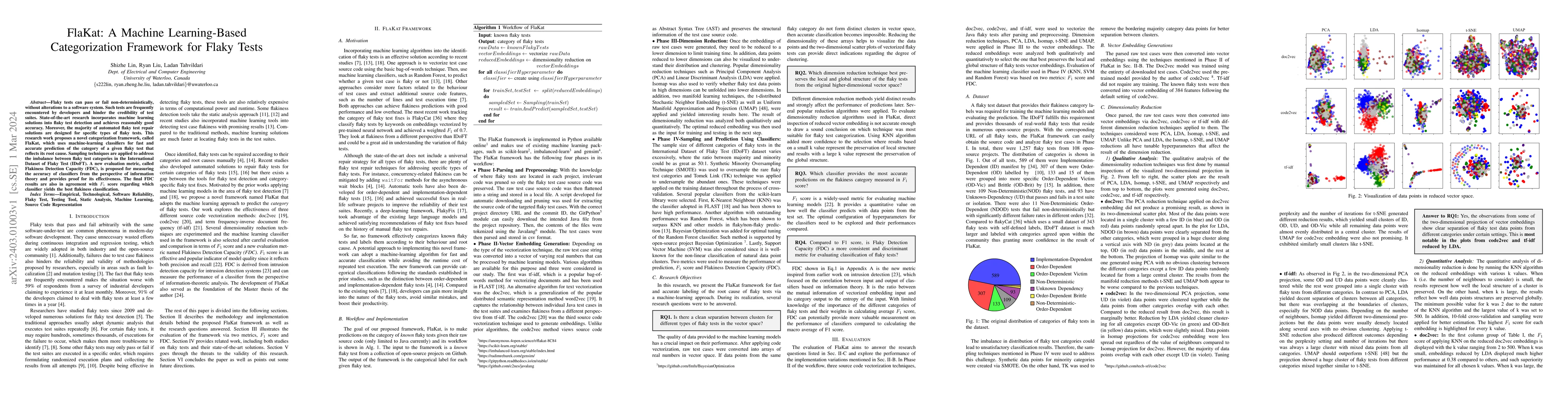 Thumbnail for FlaKat: A Machine Learning-Based Categorization Framework for Flaky
  Tests
