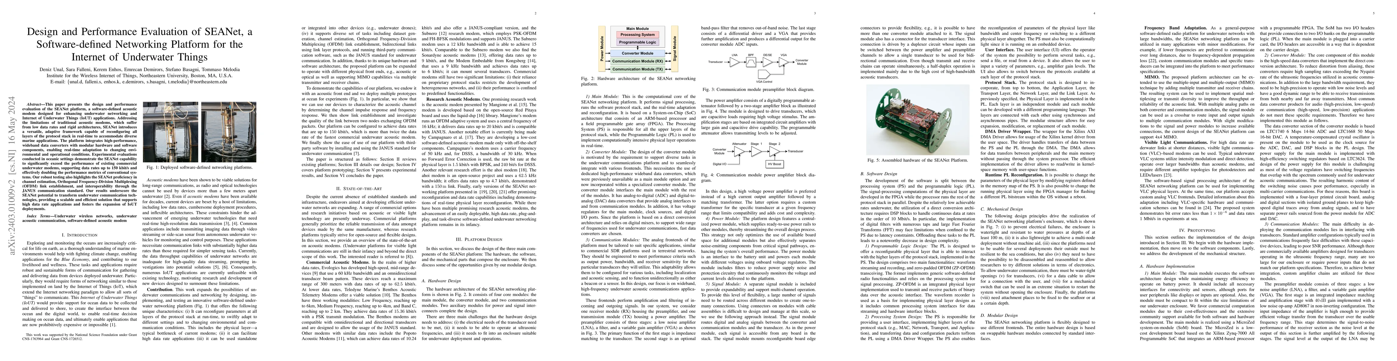 Thumbnail for Design and Performance Evaluation of SEANet, a Software-defined
  Networking Platform for the Internet of Underwater Things