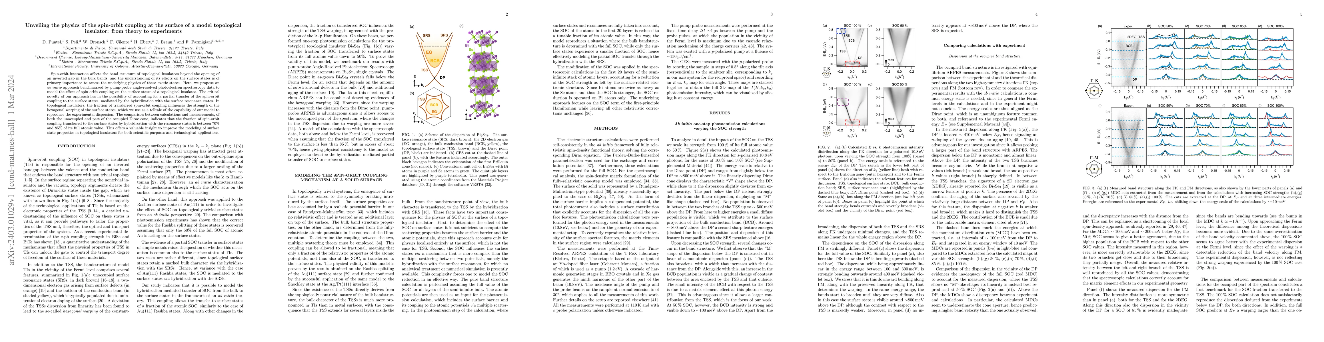Thumbnail for Unveiling the physics of the spin-orbit coupling at the surface of a
  model topological insulator: from theory to experiments