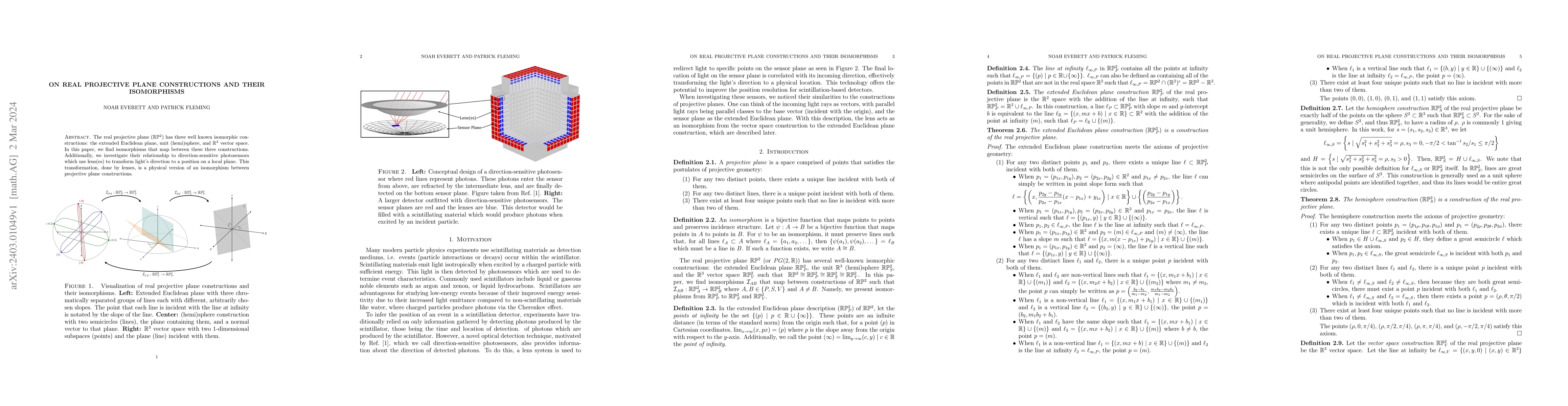 Thumbnail for On Real Projective Plane Constructions and Their Isomorphisms