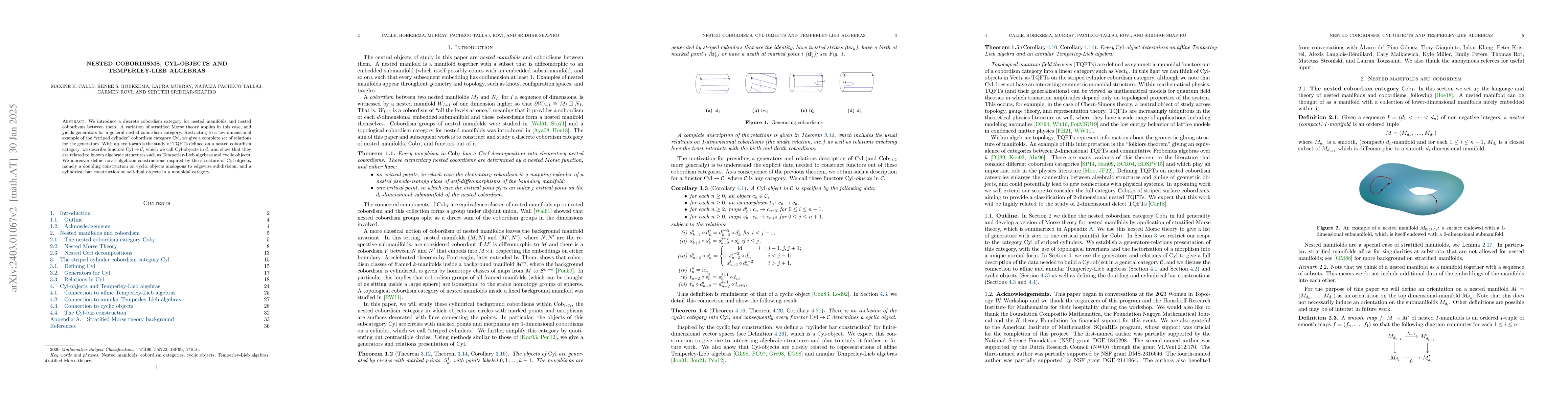 Thumbnail for Nested cobordisms, Cyl-objects and Temperley-Lieb algebras