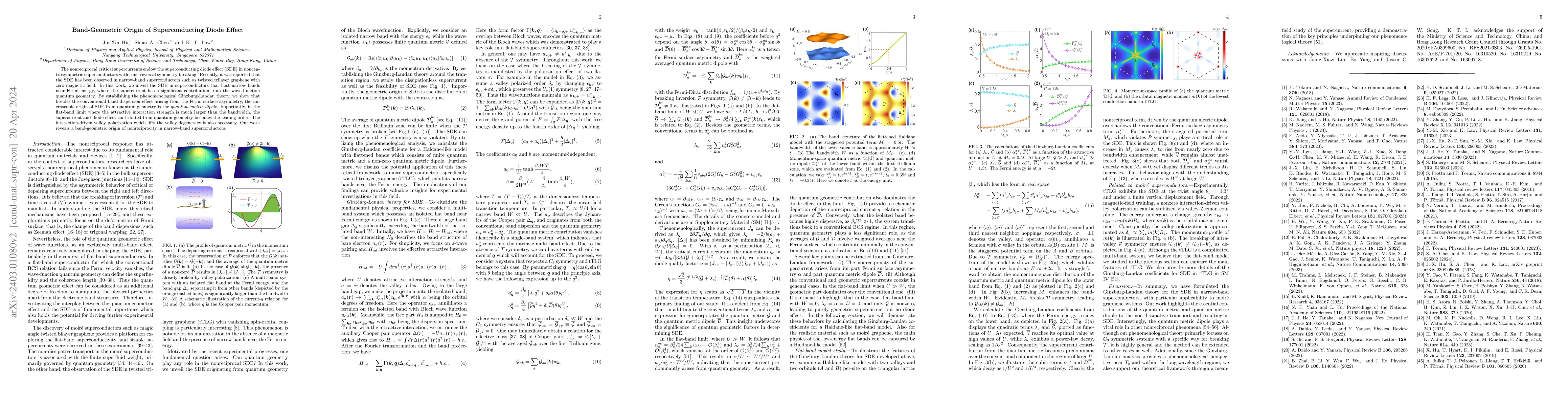 Thumbnail for Band-Geometric Origin of Superconducting Diode Effect