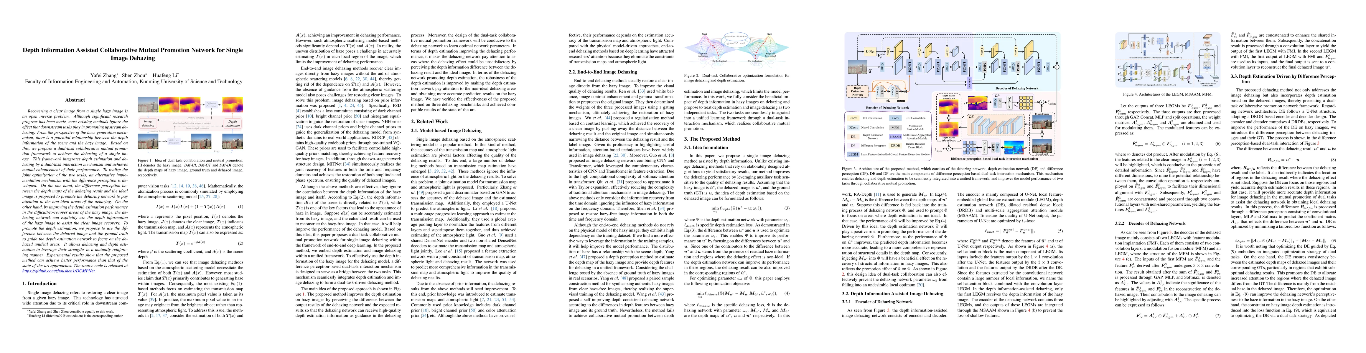 Thumbnail for Depth Information Assisted Collaborative Mutual Promotion Network for
  Single Image Dehazing