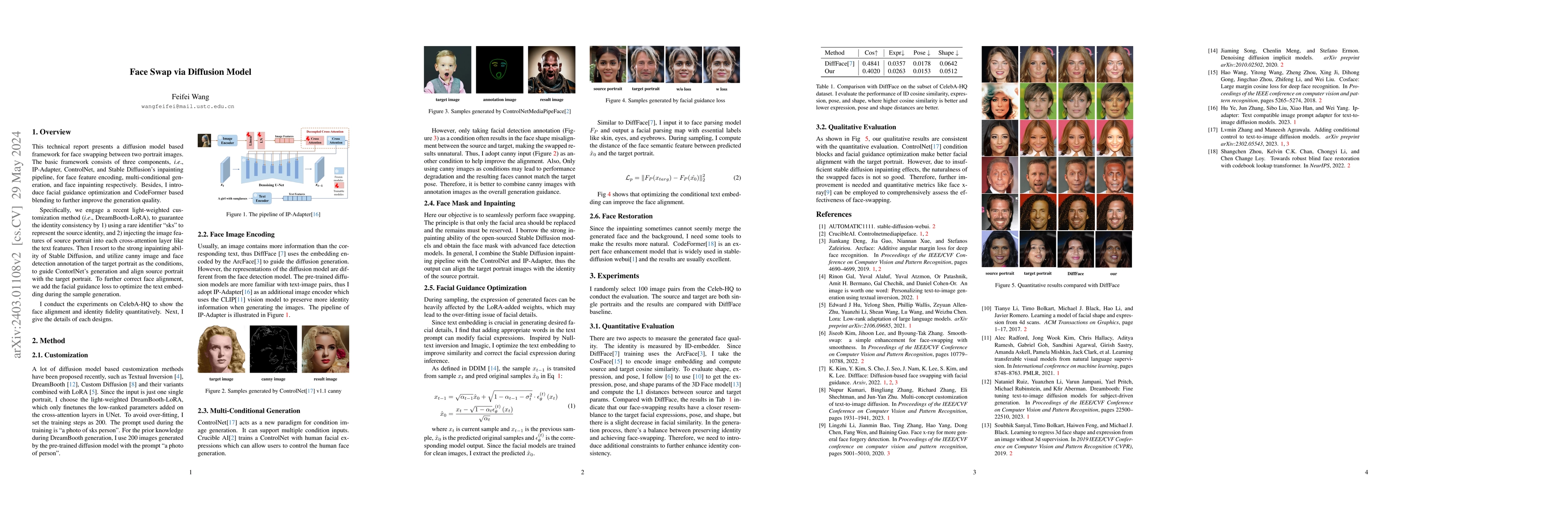 Thumbnail for Face Swap via Diffusion Model