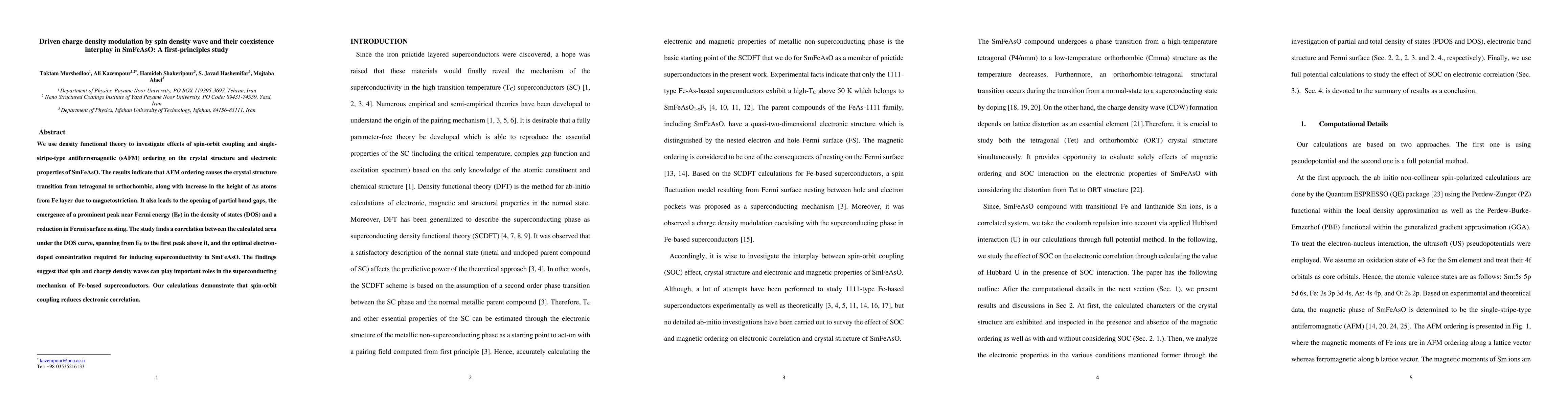 Thumbnail for Driven charge density modulation by spin density wave and their
  coexistence interplay in SmFeAsO: A first-principles study