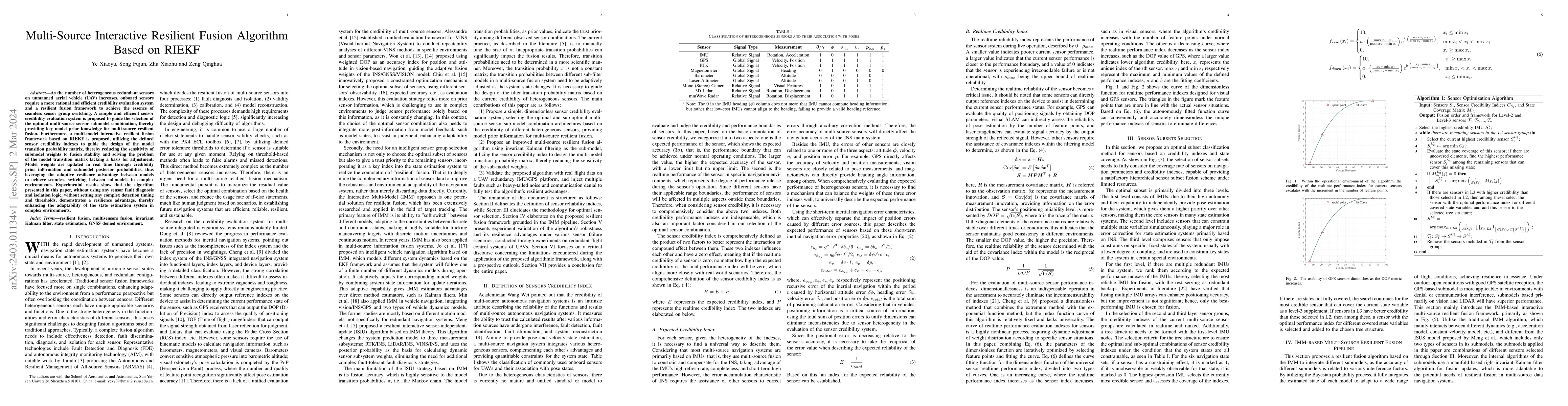 Thumbnail for Multi-Source Interactive Resilient Fusion Algorithm Based on RIEKF