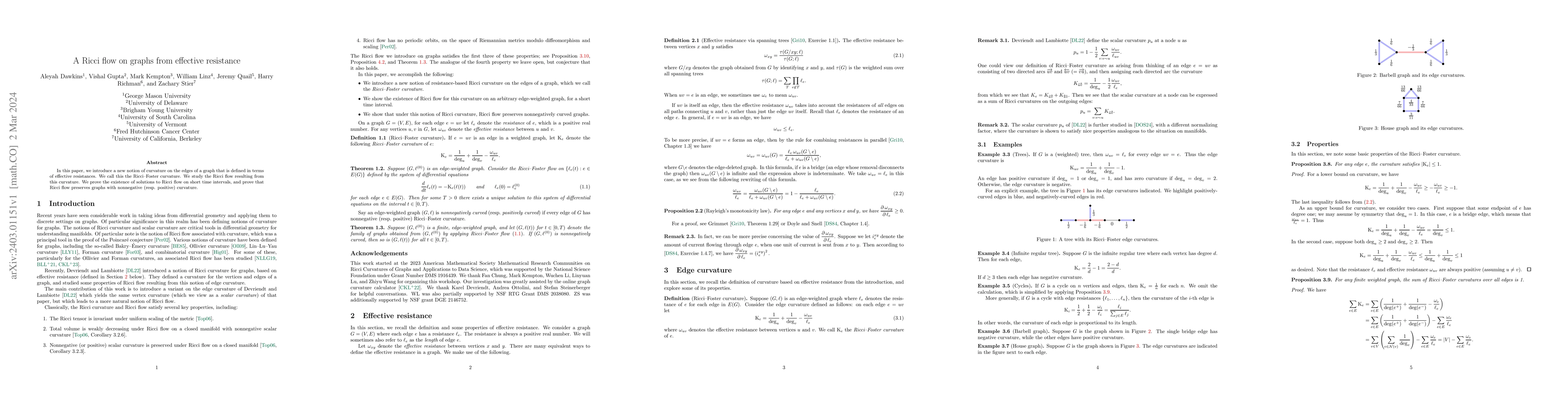 Thumbnail for A Ricci flow on graphs from effective resistance