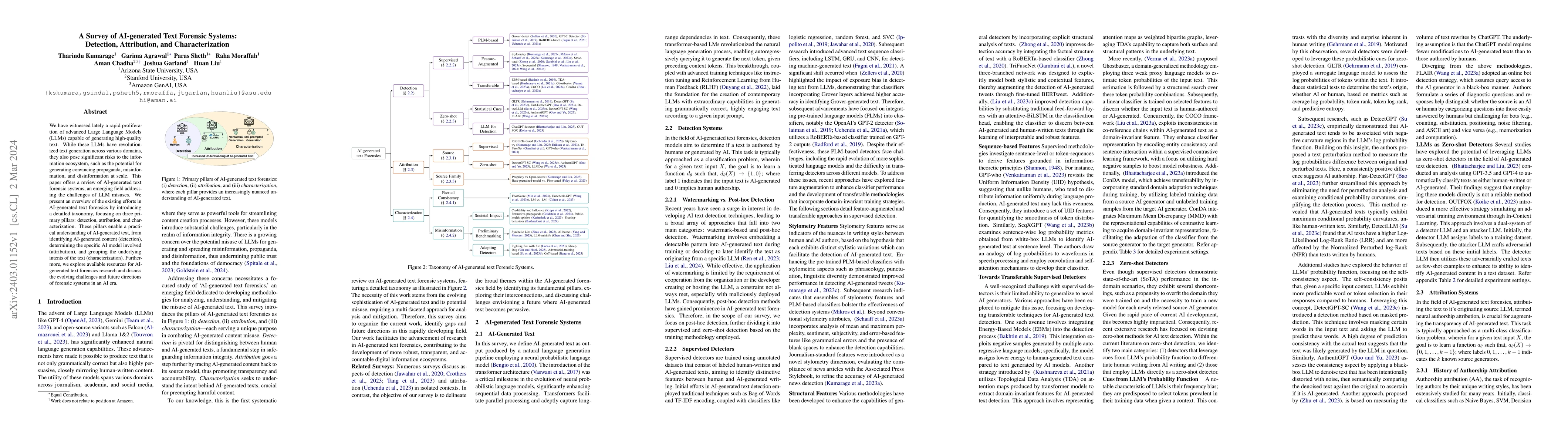 Thumbnail for A Survey of AI-generated Text Forensic Systems: Detection, Attribution,
  and Characterization
