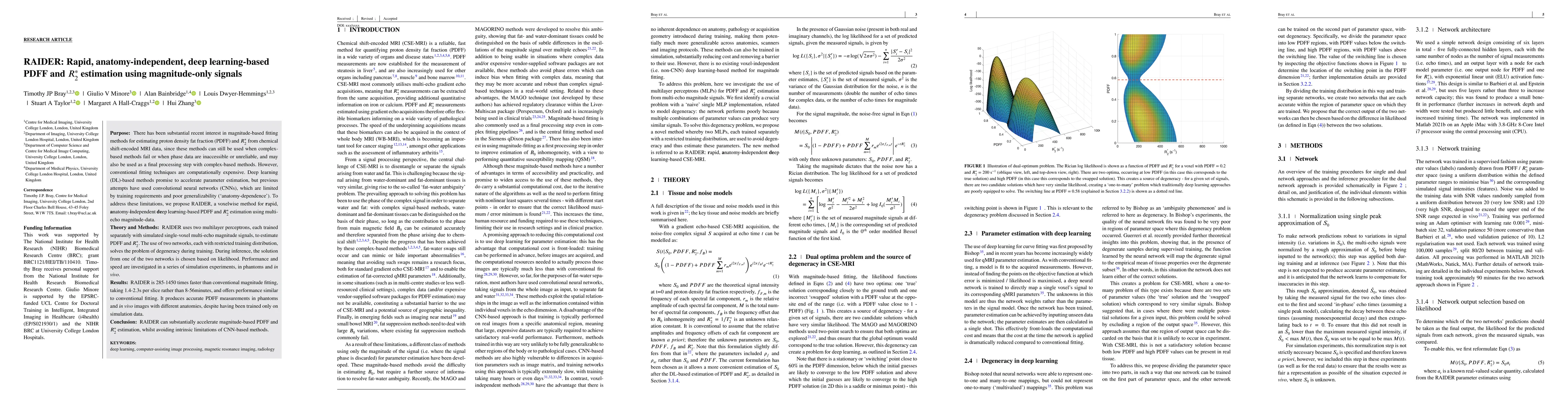 Thumbnail for RAIDER: Rapid, anatomy-independent deep learning-based chemical
  shift-encoded MRI
