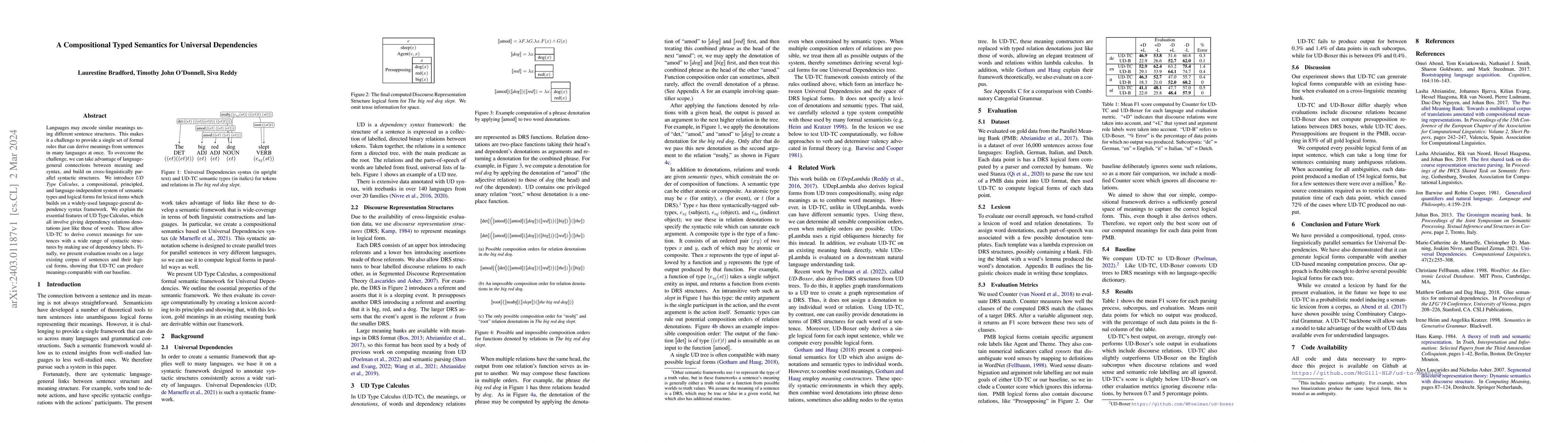 Thumbnail for A Compositional Typed Semantics for Universal Dependencies