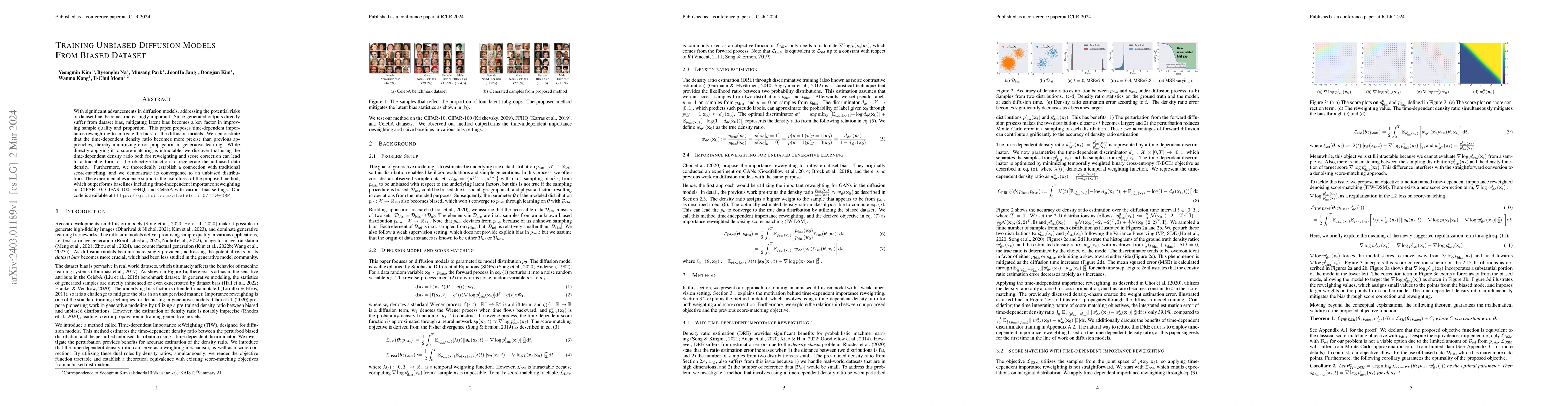 Thumbnail for Training Unbiased Diffusion Models From Biased Dataset