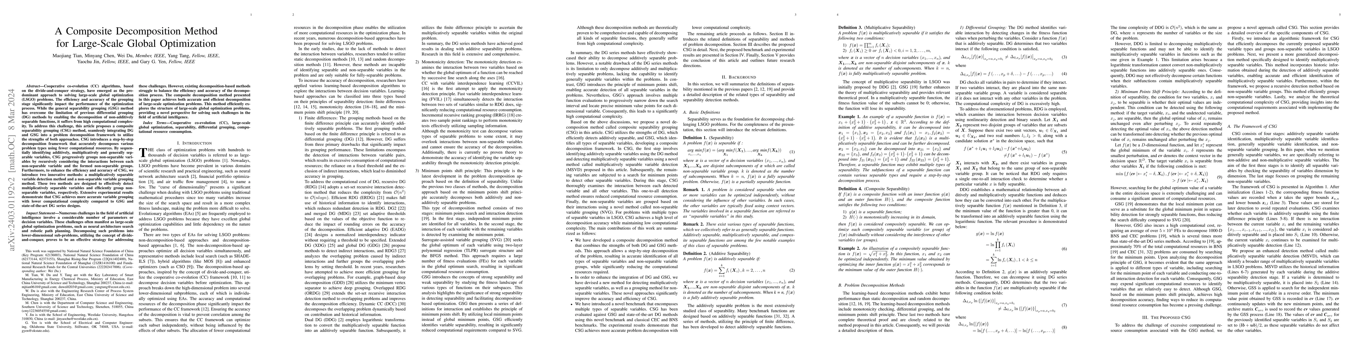 Thumbnail for A Composite Decomposition Method for Large-Scale Global Optimization
