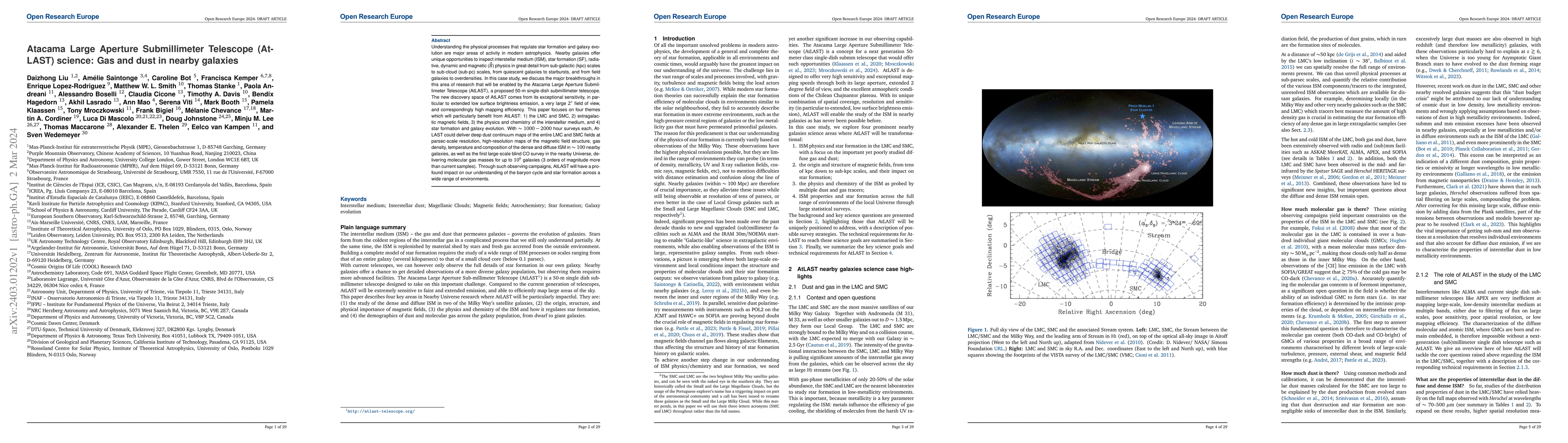 Thumbnail for Atacama Large Aperture Submillimeter Telescope (AtLAST) science: Gas and
  dust in nearby galaxies