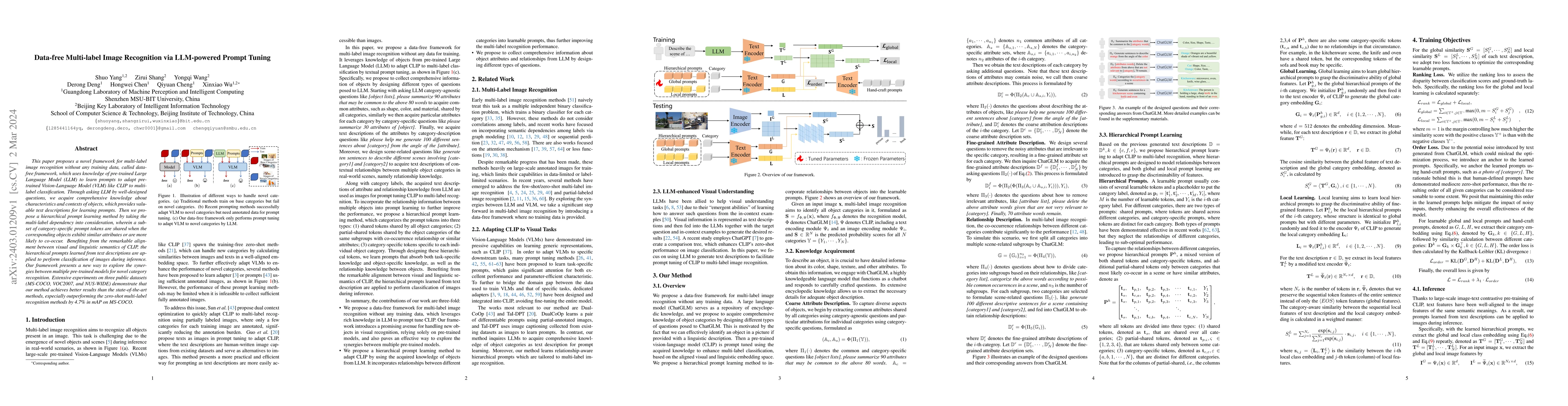 Thumbnail for Data-free Multi-label Image Recognition via LLM-powered Prompt Tuning