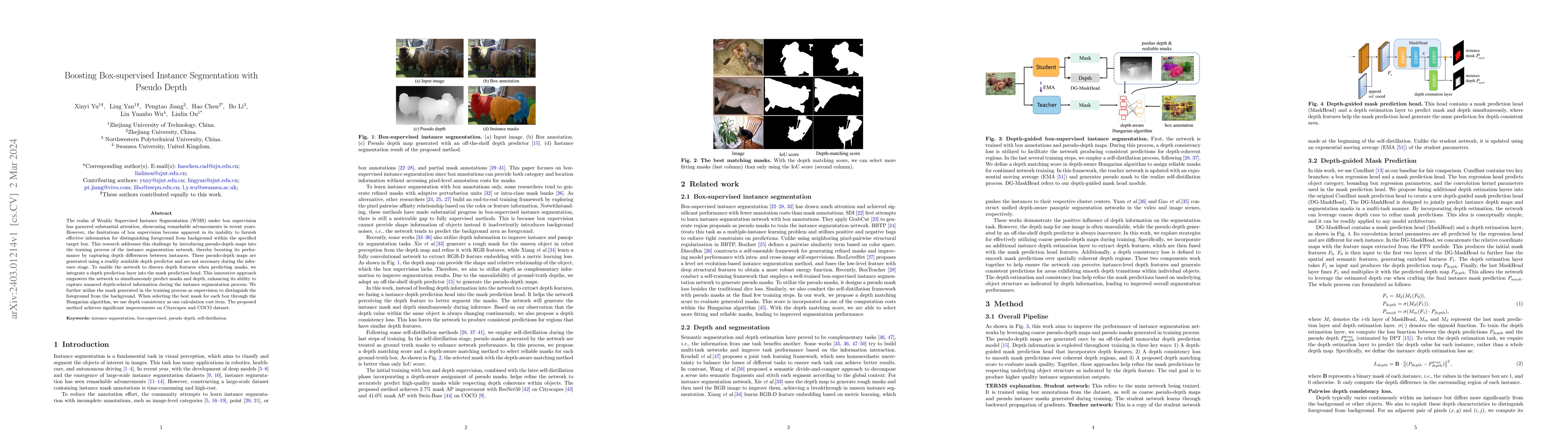 Thumbnail for Boosting Box-supervised Instance Segmentation with Pseudo Depth