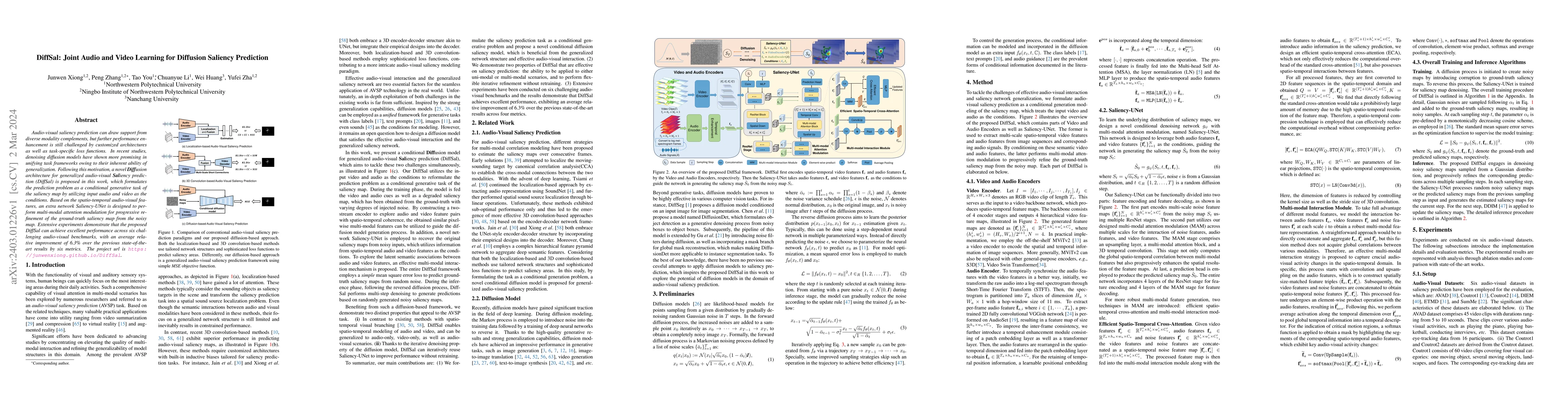 Thumbnail for DiffSal: Joint Audio and Video Learning for Diffusion Saliency
  Prediction