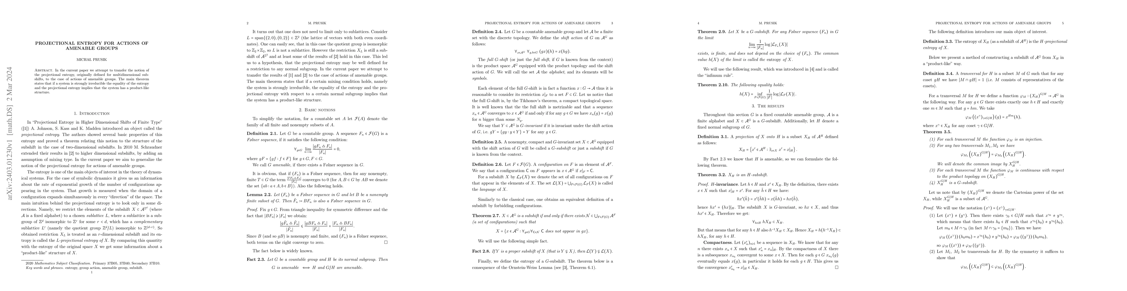 Thumbnail for Projectional entropy for actions of amenable groups